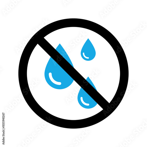 No water resistant sign