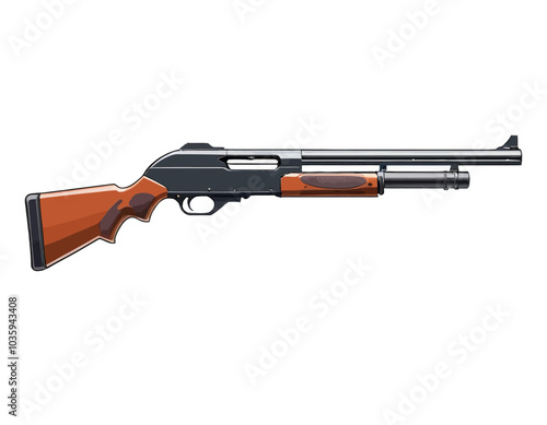 shotgun isolated on a white background