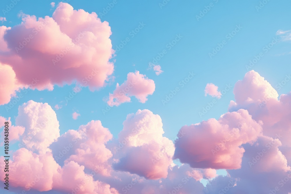 Delicate pink hues in a twilight sky with blue tints Delicate pink hues in a twilight sky with blue tints