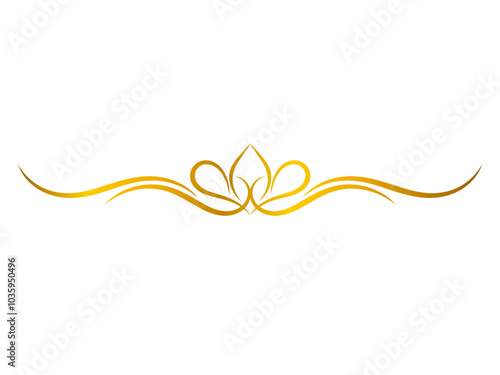 Aesthetic gold ornamental line