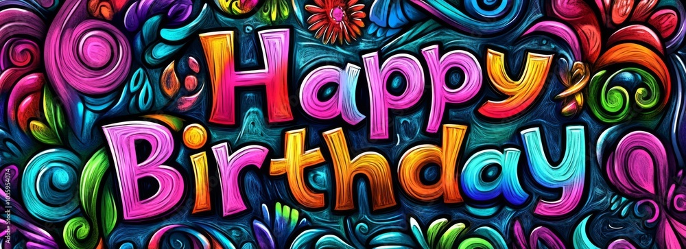 Cheerful Happy Birthday Card with Artistic Flair Cheerful Happy Birthday Card with Artistic Flair