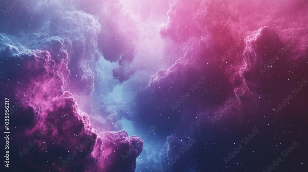 Fototapeta premium Colorful space galaxy cloud nebula in a 3D cartoon rendering Stary night cosmos Universe science astronomy Supernova background wallpaper
