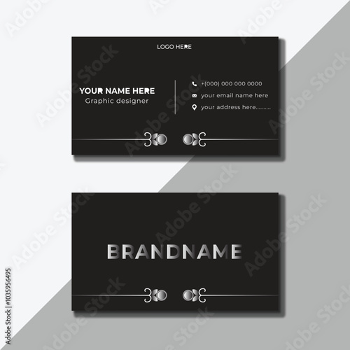 modern and creative black business card design