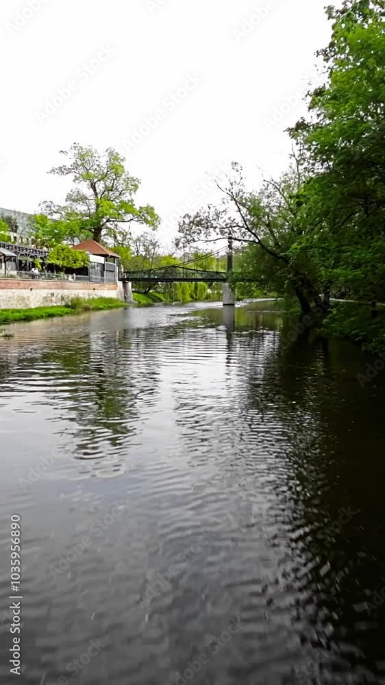 This is a peaceful walk along the river. The video is very calming and relaxing. The gentle lapping of the water against the shore and the lush greenery along the banks create a tranquil atmosphere This is a peaceful walk along the river. The video is very calming and relaxing. The gentle lapping of the water against the shore and the lush greenery along the banks create a tranquil atmosphere