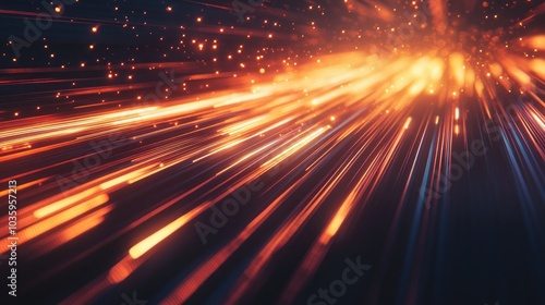Radiant light flares Illuminating streaks against a dark backdrop
