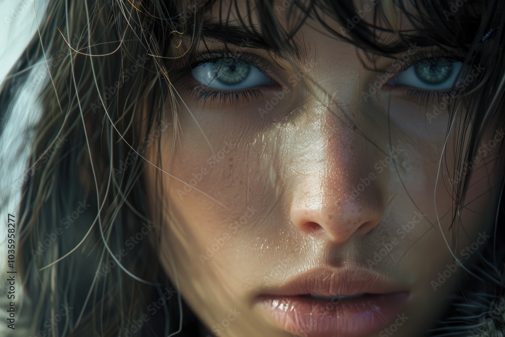 Pretty girl with piercing eyes Pretty girl with piercing eyes
