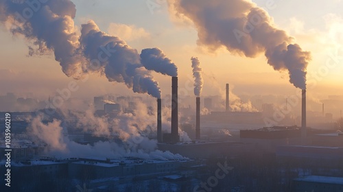 Smoke from home chimneys contributes to air pollution, particularly in winter when solid fuel is used for heating. 