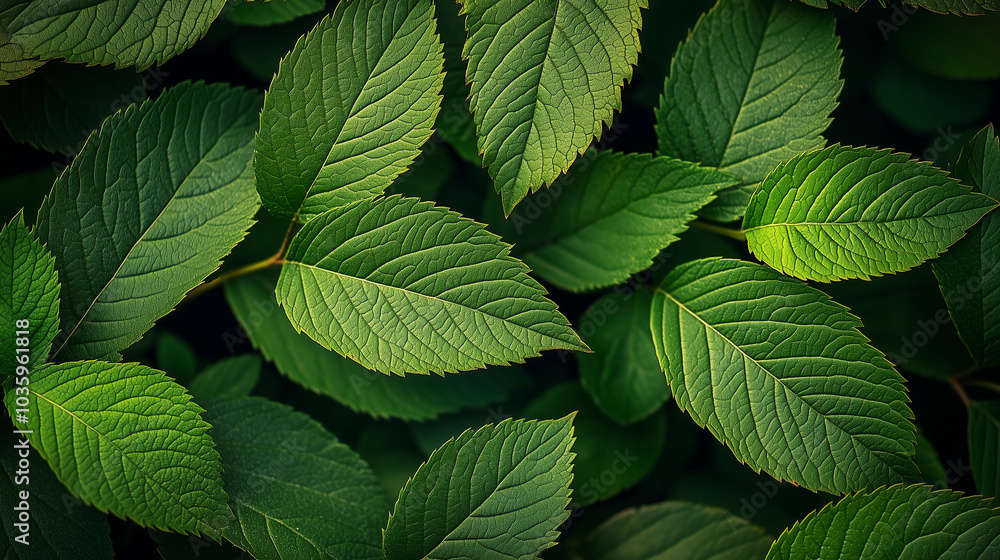 A close up of green leaves with a wet appearance A close up of green leaves with a wet appearance