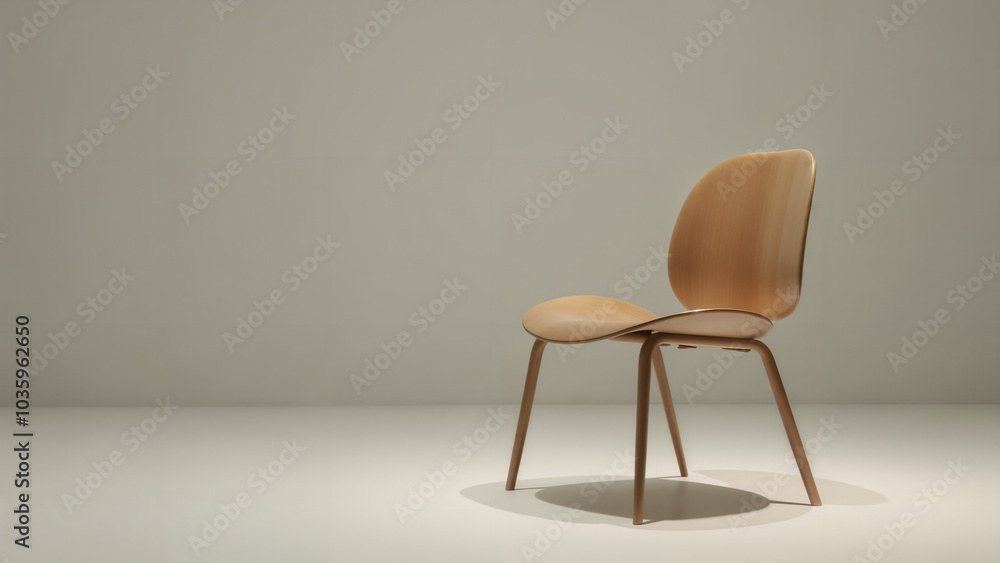 Obraz premium Exploring the Aesthetic Appeal of a Minimalistic Chair Line in Artistic Furniture Design