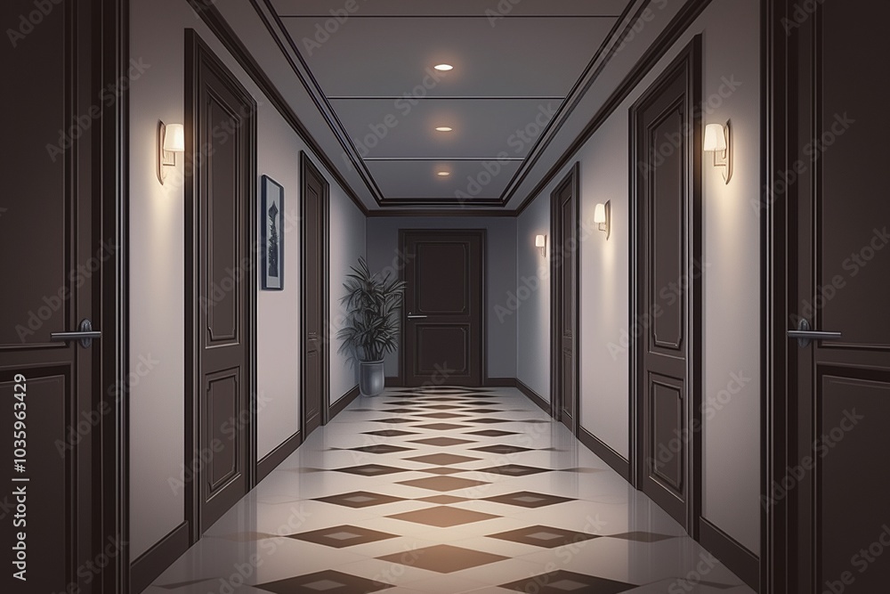 The corridors are beautiful and clean in the hotel The corridors are beautiful and clean in the hotel