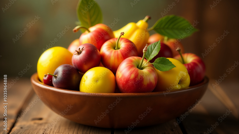A Captivating View of a Bowl Overflowing with Colorful Fruits Celebrating the Richness and Textures of Nature's Bounty A Captivating View of a Bowl Overflowing with Colorful Fruits Celebrating the Richness and Textures of Nature's Bounty