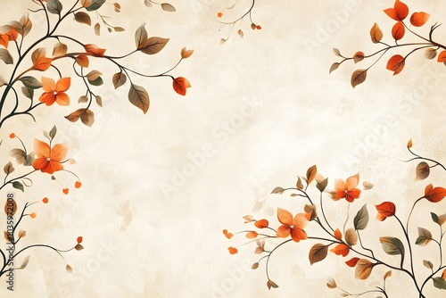 Floral pattern background for text 