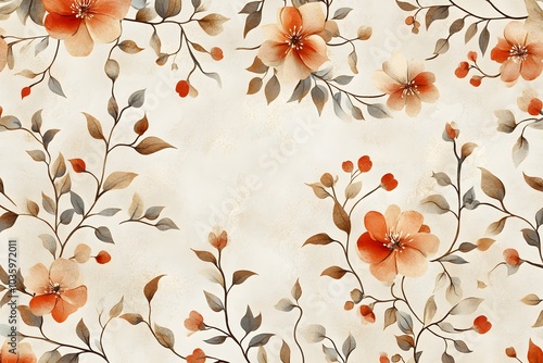 Floral pattern background for text 