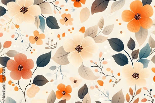 Floral pattern background for text 