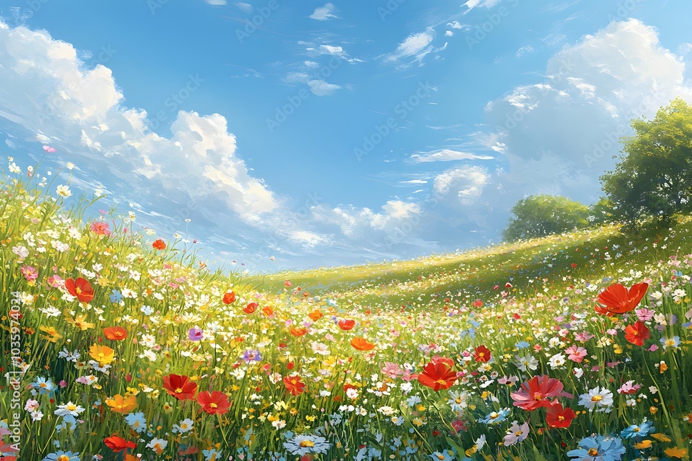 Colorful wildflowers in a meadow Colorful wildflowers in a meadow