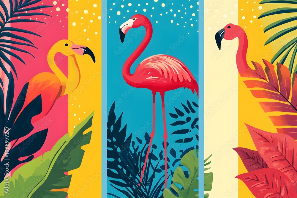 Naklejka premium Colorful abstract backgrounds for summer designs