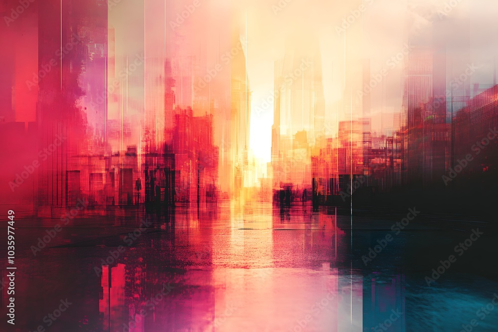 Obraz premium Abstract light reflections on a soft background