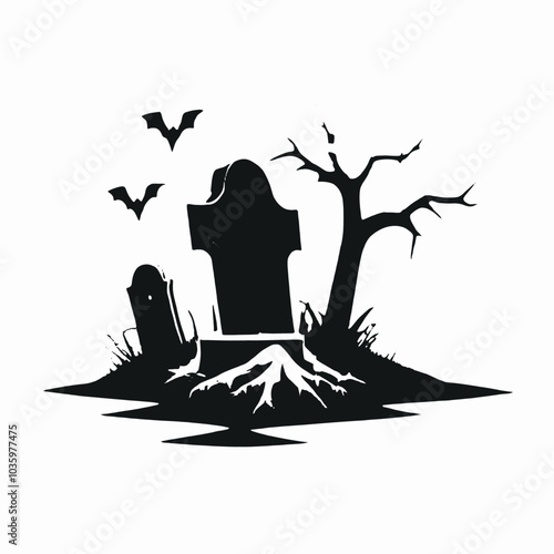 grave vector illustration Halloween or decoration