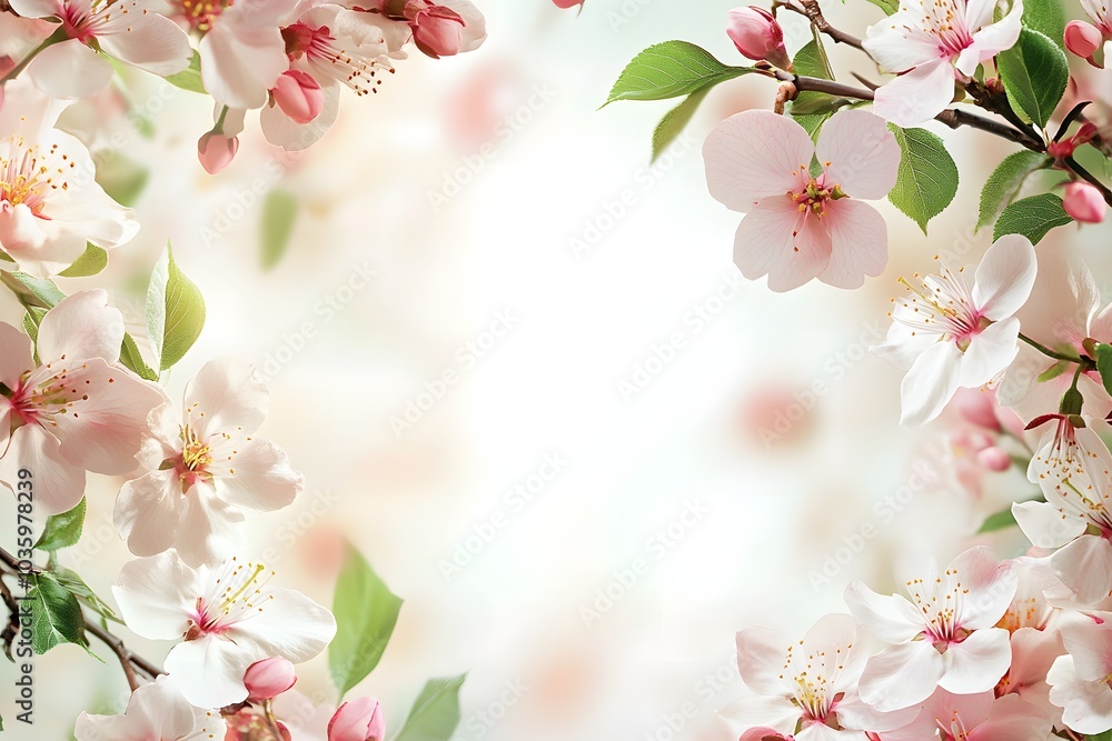 Obraz premium Floral frame design for backgrounds 