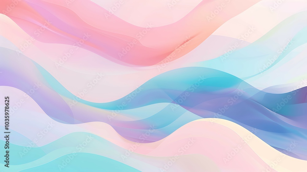 abstract background with smooth lines in pink and blue colors, 3d illustration abstract background with smooth lines in pink and blue colors, 3d illustration