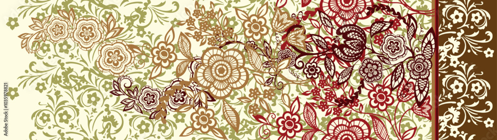 Fototapeta textile designs engraving designs latest textiles designs texure flowers
