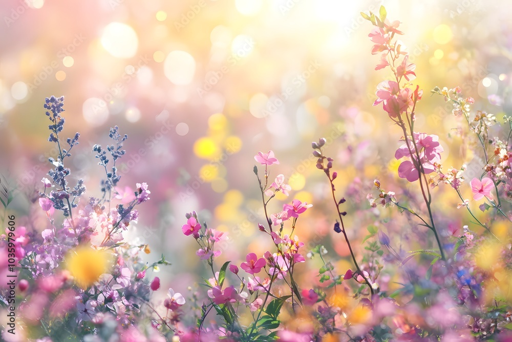 Spring flowers bloom in vibrant colors Spring flowers bloom in vibrant colors