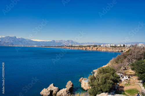 Coast with Columnar Joints in Antalya