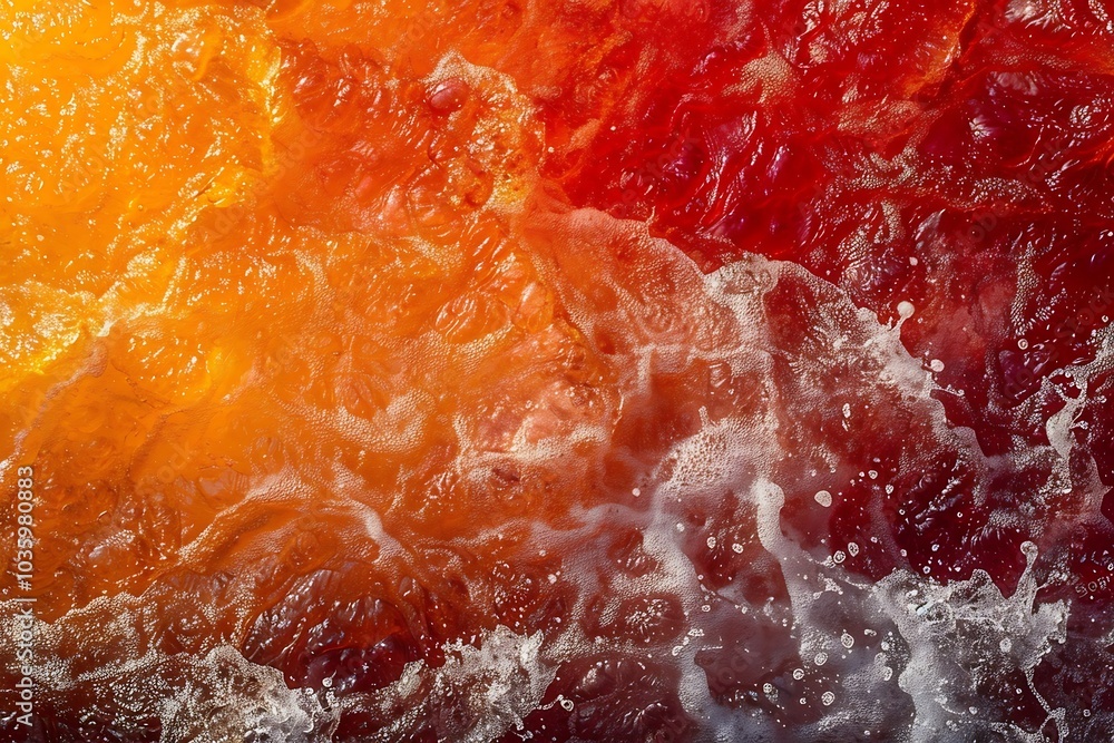 abstract background of colored water with splashes and bubbles, macro abstract background of colored water with splashes and bubbles, macro