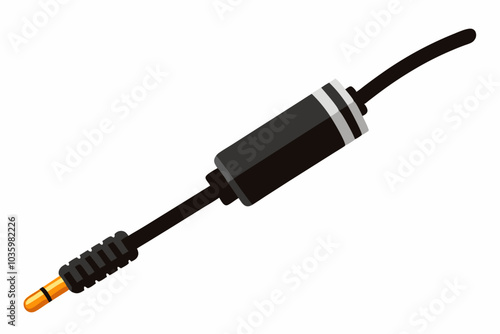 Computer cord C13-C14, on a white background