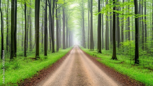 Misty Forest Path