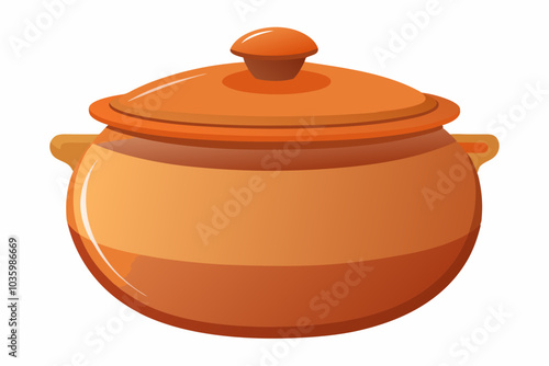 Large pot vector art illustration