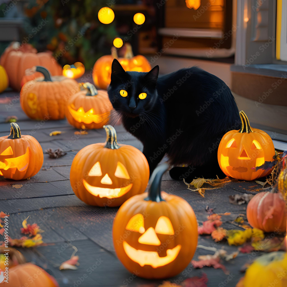 Gatos com tema de halloween. Gatos com tema de halloween.