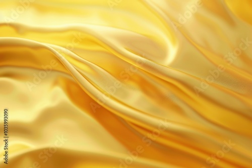 Abstract Draped Golden Silk Fabric