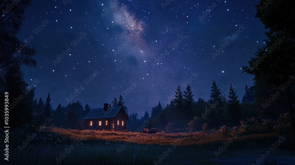 The Milky Way at night in the Canadian countryside The Milky Way at night in the Canadian countryside
