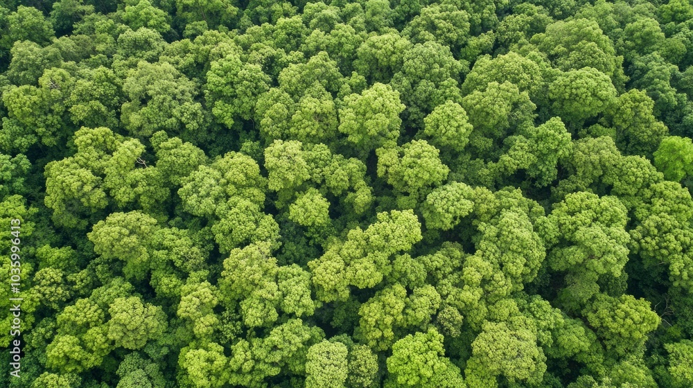 Aerial View of Lush Green Forest Canopy Aerial View of Lush Green Forest Canopy