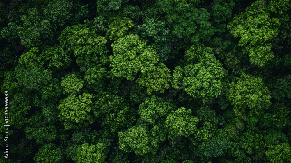Aerial View of Lush Green Forest Canopy Aerial View of Lush Green Forest Canopy