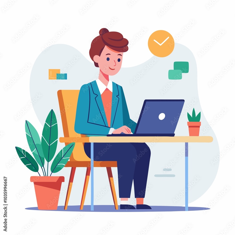 Fototapeta premium business person working in office