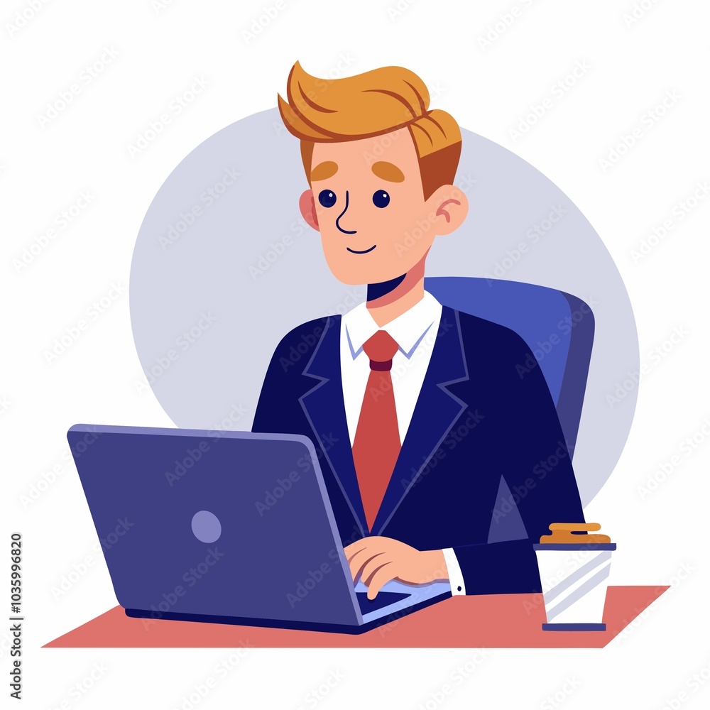 businessman working on laptop businessman working on laptop
