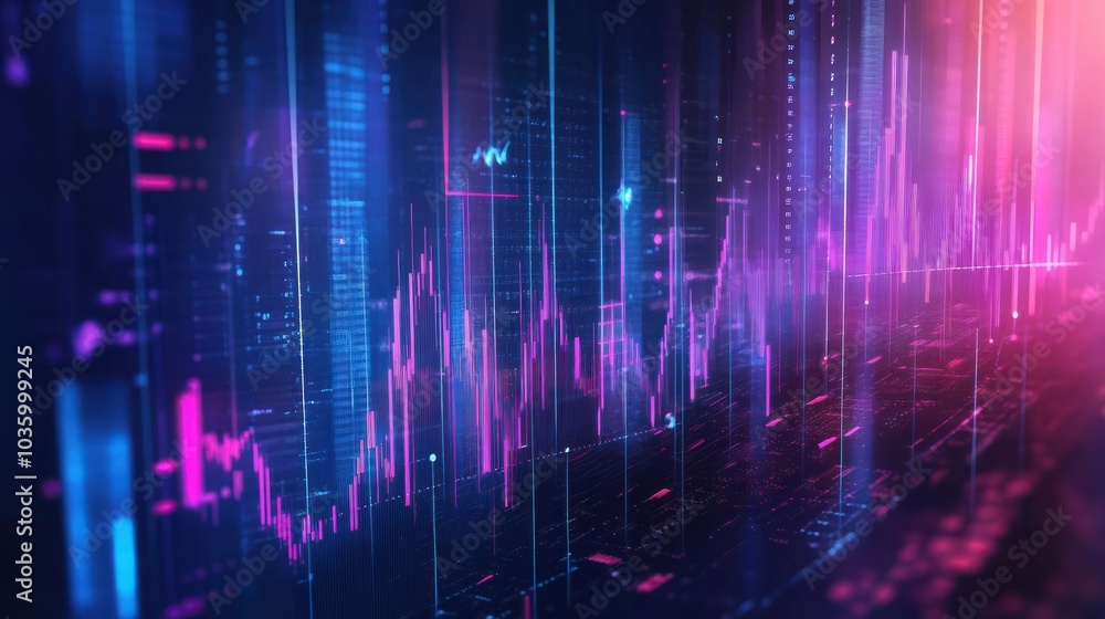 An infographic showcases financial trends and statistics with vibrant diagrams and trendlines against a calming blue and purple gradient, representing stability and growth in the business world. An infographic showcases financial trends and statistics with vibrant diagrams and trendlines against a calming blue and purple gradient, representing stability and growth in the business world.
