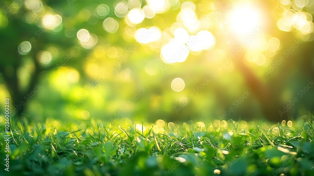 Sunny Green Grass Abstract Background Blur with a soft focus showcasing green leaves, sunlight, nature and growth. Sunny Green Grass Abstract Background Blur with a soft focus showcasing green leaves, sunlight, nature and growth.