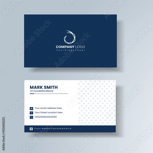 professional corporate business card design template. Visiting card for corporate print. Modern and simple business card template.