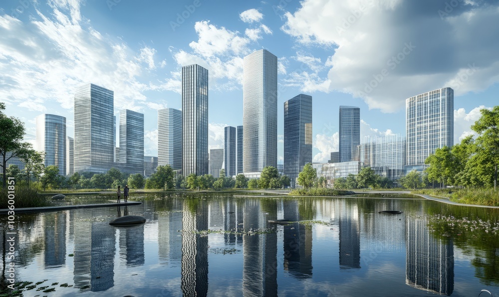 a business district daylight in an occidental and modern city a business district daylight in an occidental and modern city