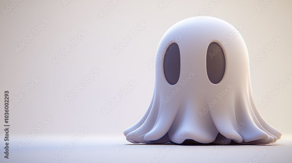 A ghostly figure with a white sheet draped over it A ghostly figure with a white sheet draped over it
