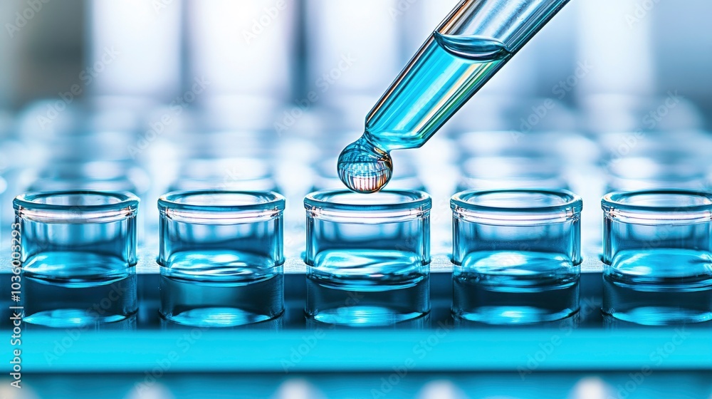 Dropping Liquid into Test Tubes for Scientific Research Dropping Liquid into Test Tubes for Scientific Research