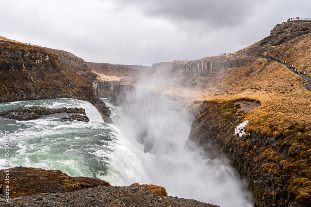the Gulfoss waterfall inside the golden circle, Iceland the Gulfoss waterfall inside the golden circle, Iceland