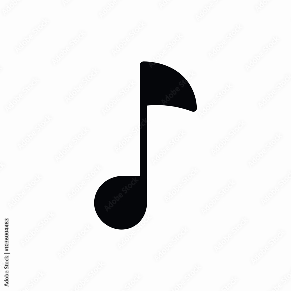 eighth note icon sign vector