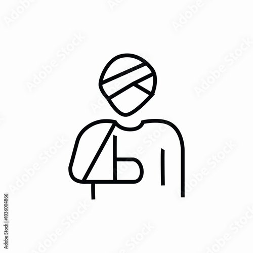 hand injury icon sign vector