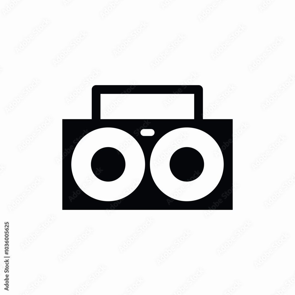 radio cassette icon sign vector