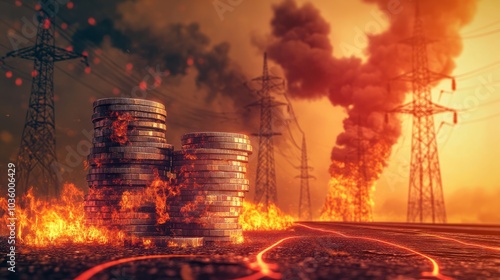 rising energy prices concept increasing costs of electricity and fuel financial burden on consumers photo illustration