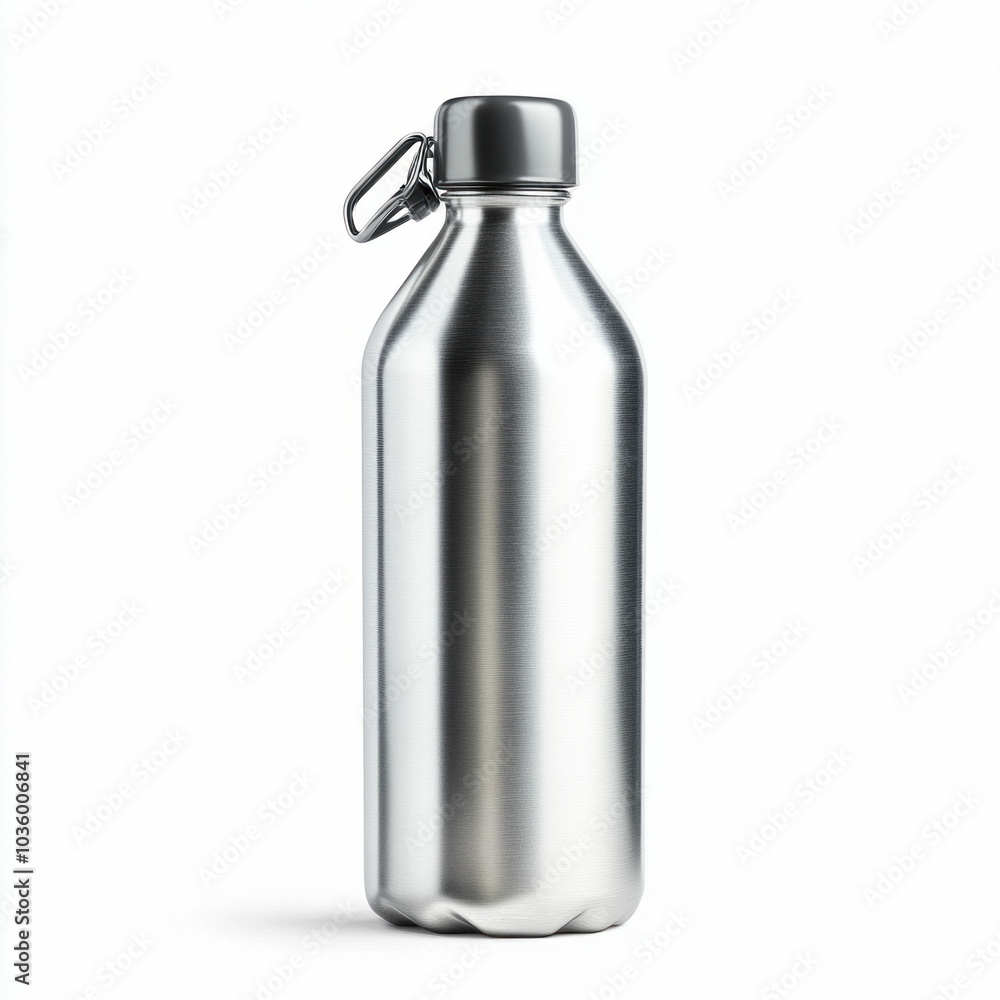 Stainless Steel Water Bottle Isolated on White Background Stainless Steel Water Bottle Isolated on White Background
